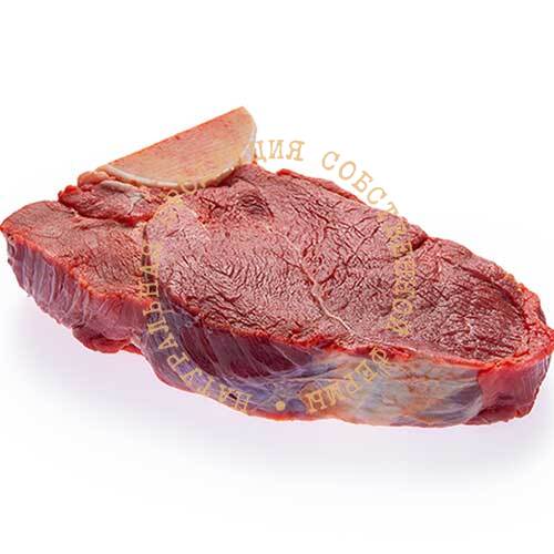 Мясо на кости (говядина) (ср. вес ± 1,23 кг., цена за уп. в 1 кг.)